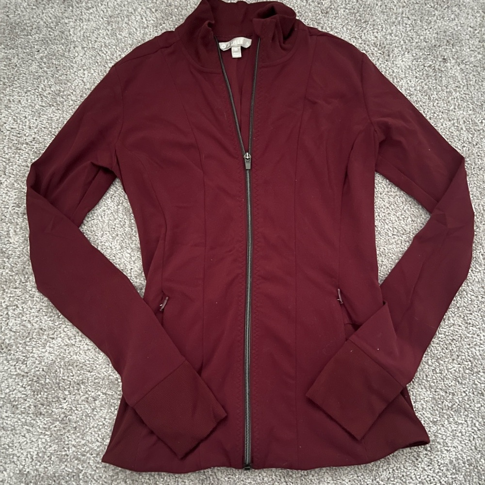 Athleta XS Women's Burgundy Zip Up Hoodie